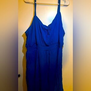 Adorable Royal Blue Skater Dress with Pocket